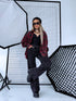 Striped blouse "CITY LIMITS H11813" - BLACK WITH BURGUNDY